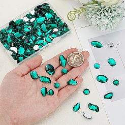 140Pcs 9 Style Teardrop/Octagon/Oval Sew on Rhinestone&nbsp;ACRT-PH0001-14B