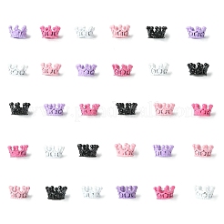 30Pcs 5 Colors Alloy Crown European Beads&nbsp;FIND-YW0011-91
