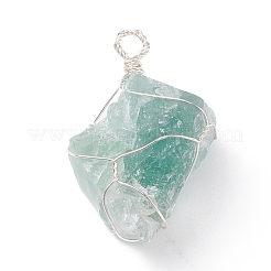 3Pcs 3 Styles Rough Raw Natural Rose Quartz & Quartz Crystal & Green Aventurine Big Pendants&nbsp;PALLOY-JF01391
