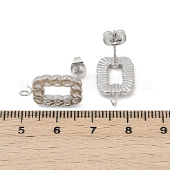 304 Stainless Steel Stud Earring Findings&nbsp;LS-STAS-D366-12P