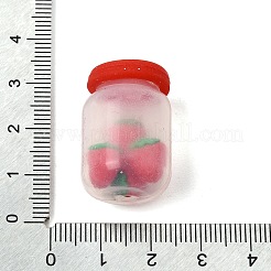 3Dシリコンビーズ  焦点ビーズ  イチゴの瓶  レッド  26x18mm  穴：3.5mm&nbsp;SL-CBA7785-07