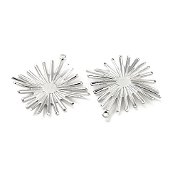 真鍮チャーム  菱形チャーム  プラチナメッキ  31x29x2mm  穴：1mm&nbsp;KK-L208-13P