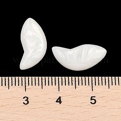 不透明樹脂デコデンカボション  蝶の羽  ホワイト  16.5x8x3mm&nbsp;CRES-I036-02