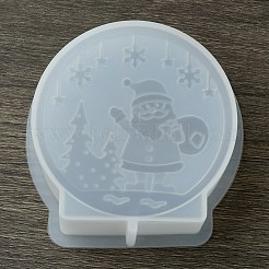 Diyのシリコーンキャンドル型  クリスマステーマの樹脂鋳造型  UVレジン用  エポキシ樹脂工芸品作り  ホワイト  78x77x26mm&nbsp;DIY-A055-02A