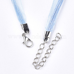 Waxed Cord and Organza Ribbon Necklace Making&nbsp;NCOR-T002-168