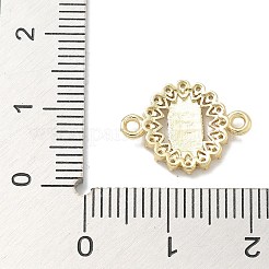 Rack Plating Brass Micro Pave Clear Cubic Zirconia Religion Virgin Mary Connector Charms&nbsp;KK-L224-094G-06