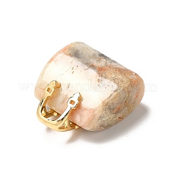 Natural Crazy Agate Brass Pendants&nbsp;KK-E274-01G-10