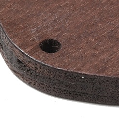 スプレー塗装木製ペンダント  ウォールナットウッド調のポリゴンチャーム  ココナッツブラウン  39x24x4mm  穴：2mm&nbsp;WOOD-H101-09