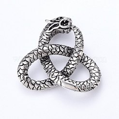 304ステンレススチールマルチ連リンク  ドラゴン  ミックスカラー  34x38x7mm  穴：6~13mm&nbsp;STAS-E434-04