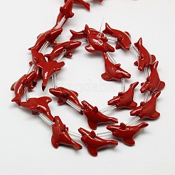 Synthetic Gemstone Coral Beads Strands&nbsp;CORA-L027-02