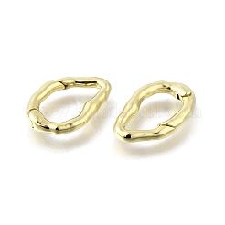 Brass Irregularity Spring Gate Rings&nbsp;KK-U072-43B-G