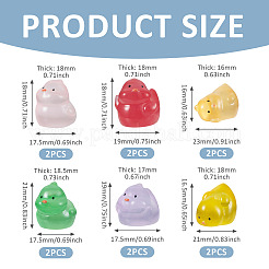 12Pcs 6 Styles Luminous Resin Chick Diaplay Decoration&nbsp;RESI-TAD0001-04