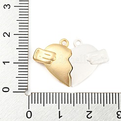 合金磁気ペンダント  ハート  ゴールドカラー  16.5x25x5.5mm  穴：1.2mm&nbsp;LS-PALLOY-Z020-06G