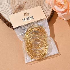 シェグレース 真鍮製フープピアス金具  ワイングラスチャームのパーツ  カドミウムフリー＆ニッケルフリー＆鉛フリー  18KGP本金メッキ  33x30x0.9mm&nbsp;XGR0005G-70G