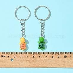 10Pcs 5 Colors Resin Tortoise Pendant Keychain&nbsp;KEYC-FS00018