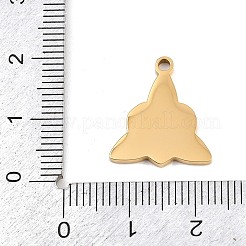 304ステンレスペンダント  結び目  ゴールドカラー  18x16x2mm  穴：1.8mm&nbsp;STAS-P418-02G
