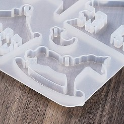 Diyシリコーンペンダント型  レジン型  UVレジン用  エポキシ樹脂ジュエリーペンダント作り  ホワイト  馬  92x155x6mm  穴：2mm  内径：15~44x12~42mm&nbsp;DIY-A054-05A