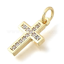 Brass Micro Pave Cubic Zirconia Charms&nbsp;KK-P336-43G