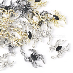 24Pcs 6 Color Glass Spider Pendant&nbsp;FIND-TA0003-07
