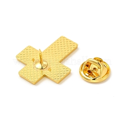 クロスエナメルピン  バックパックの服のための黄金の合金のバッジ  カラフル  25.5x21.5x1.5mm&nbsp;JEWB-C001-01A