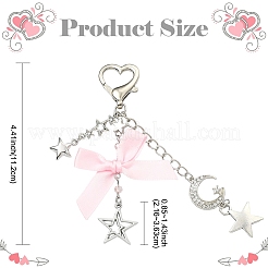Alloy Rhinestone & Glass & CCB Plastic & Polyester Pendant Decorations&nbsp;HJEW-YW00504