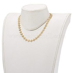 真鍮棒リンクチェーンネックレス  304ステンレススチールトグル留め具付き  ゴールドカラー  16インチ（40.5cm）&nbsp;NJEW-JN03355