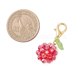 10Pcs Fruits Glass Pendant Decorations&nbsp;HJEW-MZ00339