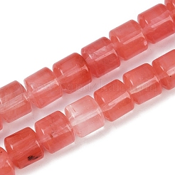 チェリークォーツガラスビーズ連売り  コラム  9.5~10x10~10.5mm  穴：0.8~1mm  約40個/連  15.31~15.35''（38.9~39センチメートル）&nbsp;G-G275-D03-10x10mm