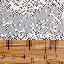 11/0 FGBグレードAセイロンガラスシードビーズ  ラウンド  フローラルホワイト  2.3x1.5mm  穴：1mm  約5300個/50g&nbsp;X-SEED-N001-B-0481