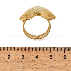 女性用304ステンレススチールカフオープンリング  ハート  ゴールドカラー  18mm&nbsp;SA-CBAF040-07G