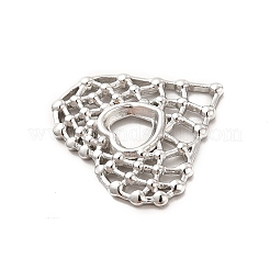 変色しない304ステンレススチールペンダント  中空ハートチャーム  ステンレス鋼色  23x24x2.5mm  穴：5x5mm&nbsp;STAS-F282-14P