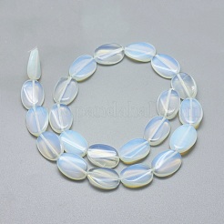 オパールビーズ連売り  オーバル  18x13x4.5mm  穴：1mm  約22個/連  15.3インチ（39cm）&nbsp;G-G793-20A-04