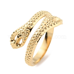 304 Stainless Steel Snake Open Cuff Rings&nbsp;RJEW-D002-40G