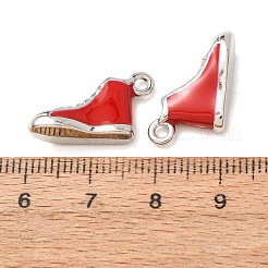 合金エナメルチャーム  靴チャーム  ラックめっき  プラチナ  12x19.5x6.5mm  穴：1.8mm&nbsp;AL-CBA7256-11P