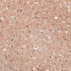 透明ガラスビーズ  多面カット  双円錐形  桃パフ  2x2mm  穴：0.7mm  約720個/袋&nbsp;EGLA-M030-02A-NA01