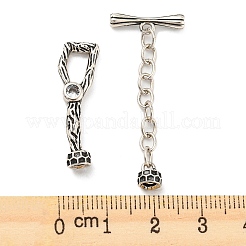Eco-Friendly Brass Pave Clear Cubic Zirconia Toggle Clasps with Extended Chains&nbsp;KK-M258-10AS