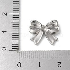 304ステンレスペンダント  ちょう結びのチャーム  ステンレス鋼色  13.5x16x2.5mm&nbsp;STAS-I330-009P