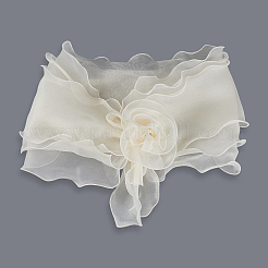 シフォンショール  女性用ラップ  ベージュ  1780x250mm&nbsp;AJEW-WH20054-037B