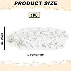 3D Flower Pattern Rayon & Polyester Sew on Appliques&nbsp;DIY-WH0308-361