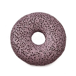 天然溶岩ロックディスクビッグペンダント  染め  ミックスカラー  48~50x10~11mm  穴：12~13mm&nbsp;G-M203-M-01