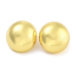 女性用ラックメッキ半円形真鍮スタッドピアス  カドミウムフリー＆鉛フリー  長持ちメッキ  18KGP本金メッキ  30mm&nbsp;EJEW-G410-56G