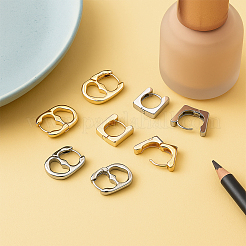 4 Pairs 4 Styles Alloy & Brass Hoop Earrings&nbsp;EJEW-GO0007-010