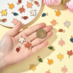 30Pcs 10 Styles Autumn Theme Zinc Alloy Pendants&nbsp;ENAM-YW0006-94