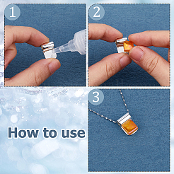  24Pcs 3 Style Brass Glue-on Flat Pad Bails&nbsp;KK-HS0014-95