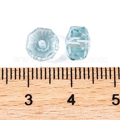 透明なk9ガラスビーズ  多面カット  ロンデル  アクアマリン  8x5mm  穴：1.2mm&nbsp;GLAA-E048-28