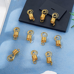合金ドレッドヘアビーズ10個  編組髪のペンダントの装飾クリップ  ティアドロップ  31x13x10mm  穴：4.5mm  内径：7.5mm&nbsp;FIND-TA0008-53B