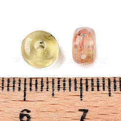 透明なアクリルビーズ  ロンデル  ダークカーキ  7x4mm  穴：1.8mm  約3300個/500g&nbsp;OACR-N137-43D