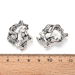 合金のチベット風チャーム  馬のチャーム  アンティークシルバー  25~25.5x27.5x4.5mm  穴：5.5x4mm&nbsp;TIBEP-T054-27AS