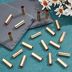 コラム真鍮ビーズ  大穴ビーズ  ライトゴールド  25x8mm  穴：7.5mm  20pc&nbsp;KK-LP0001-29B