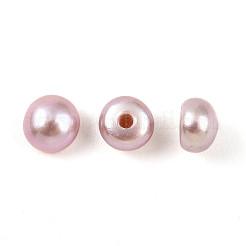 グレード3a 天然養殖淡水真珠ビーズ  片穴  半円形ビーズ  プラム  3.5~4x2~2.5mm  穴：0.8~1mm&nbsp;PEAR-N018-3A-3540C